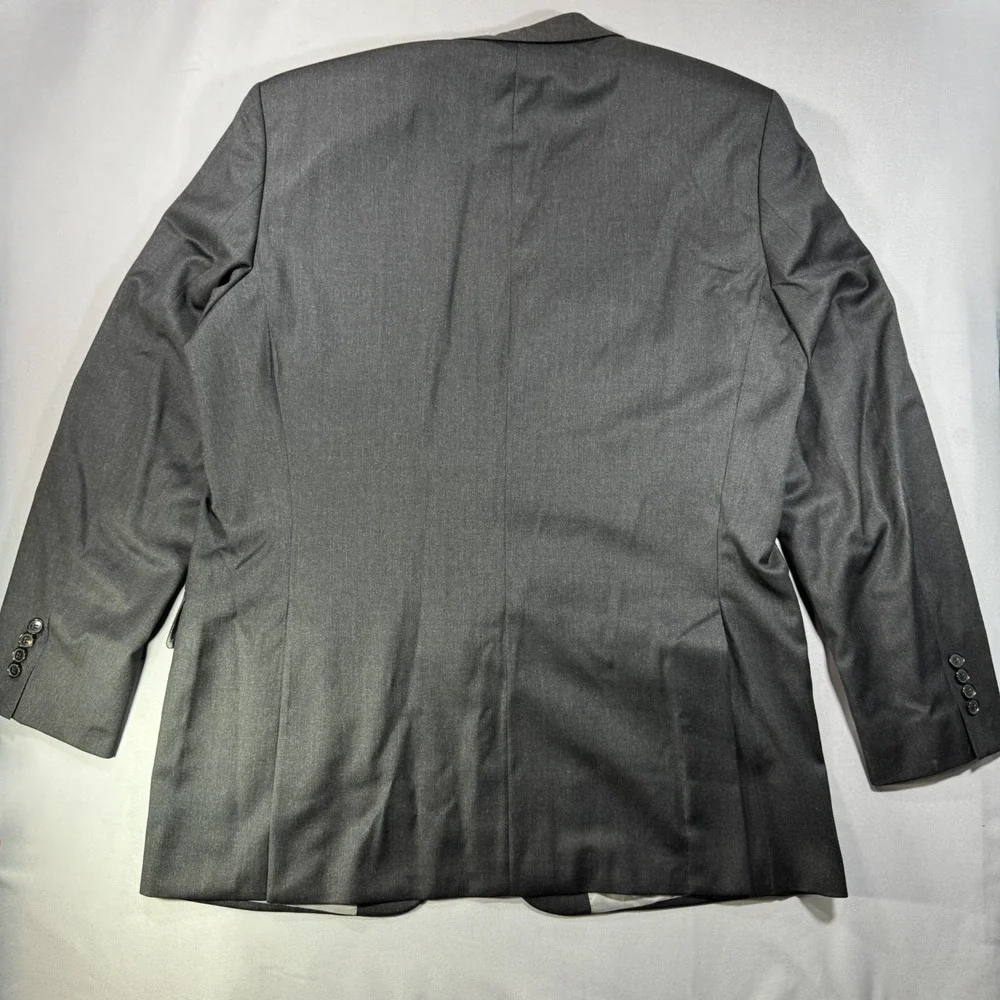 Hugo Boss Pasolini Movie Mens 42L Blazer Sport Coat Gray 100% Virgin Wool Suit
